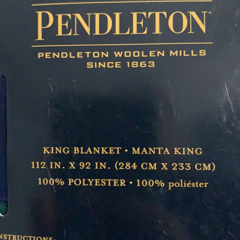 NWT Pendleton King size Sherpa blanket - Picture 7 of 7